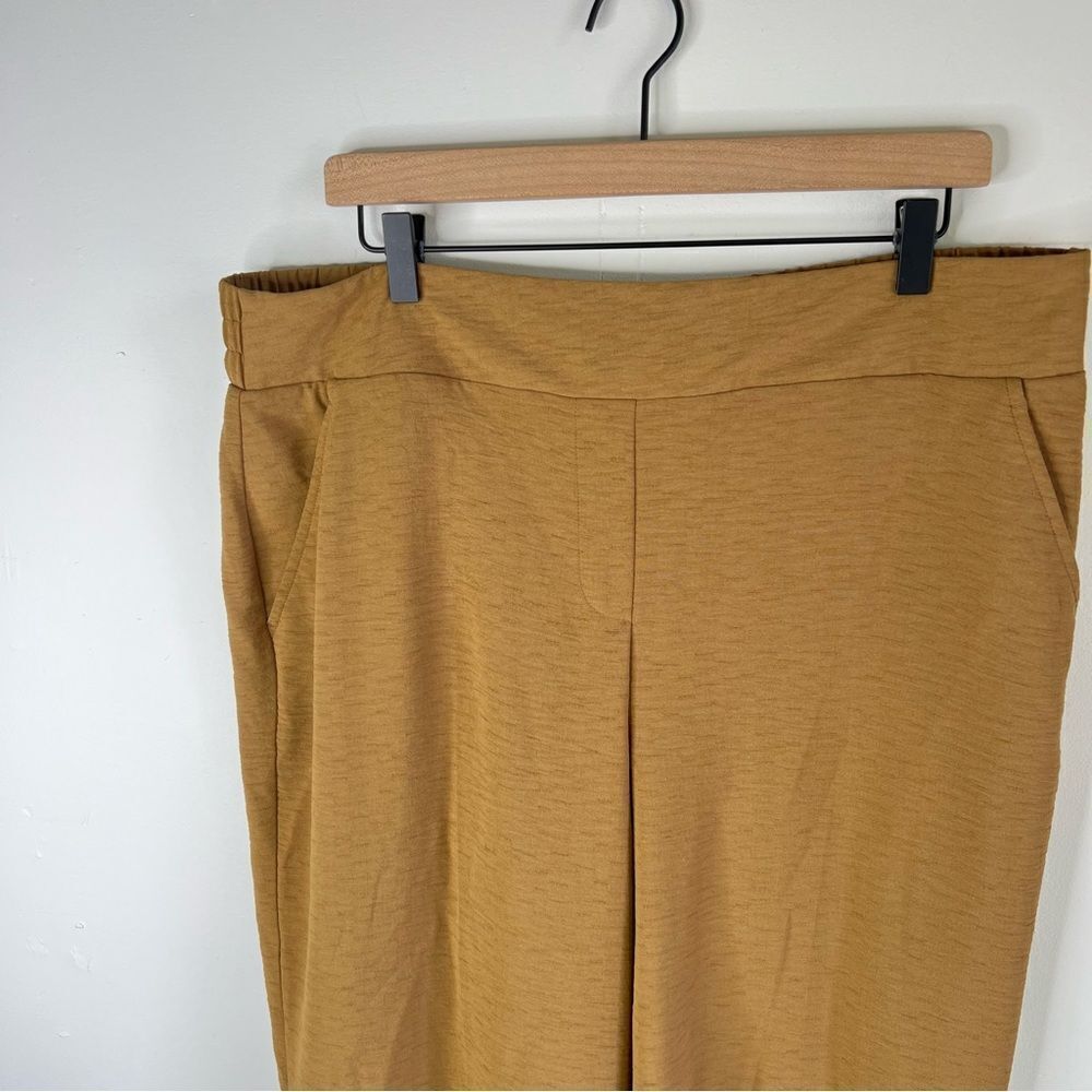 Nine West Camel Tan Brown Wide-Leg Crop Pants size XL - Picture 3 of 8